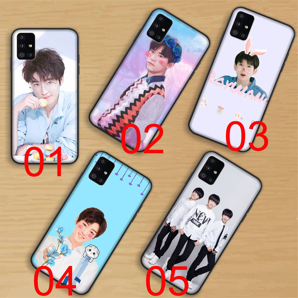 Ốp Điện Thoại Dẻo Viền Đen Họa Tiết Nhóm Nhạc TFBOYS Cho OPPO Reno 4 5F 5 4Z 4F 5Z 5K SE Plus Pro Lite