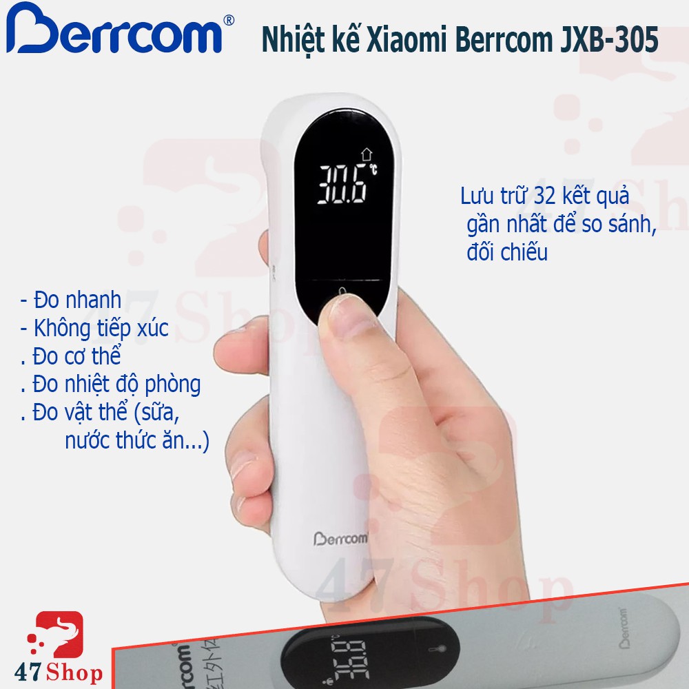 Nhiệt kế thông minh Xiaomi Berrcom JXB-305 đo nhiệt độ người, nước sữa, nhiệt độ phòng