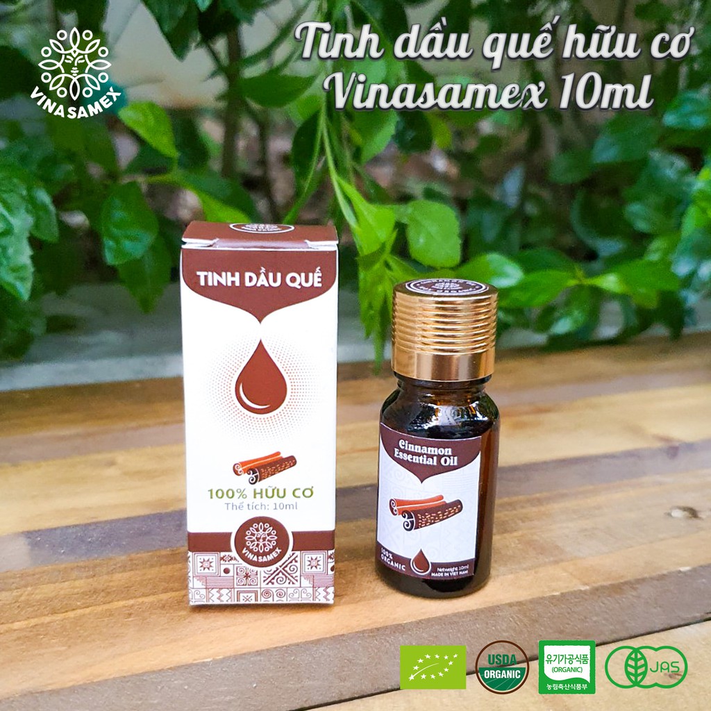 Tinh dầu quế hữu cơ 10ml Vinasamex Cinnamon Essential Oil