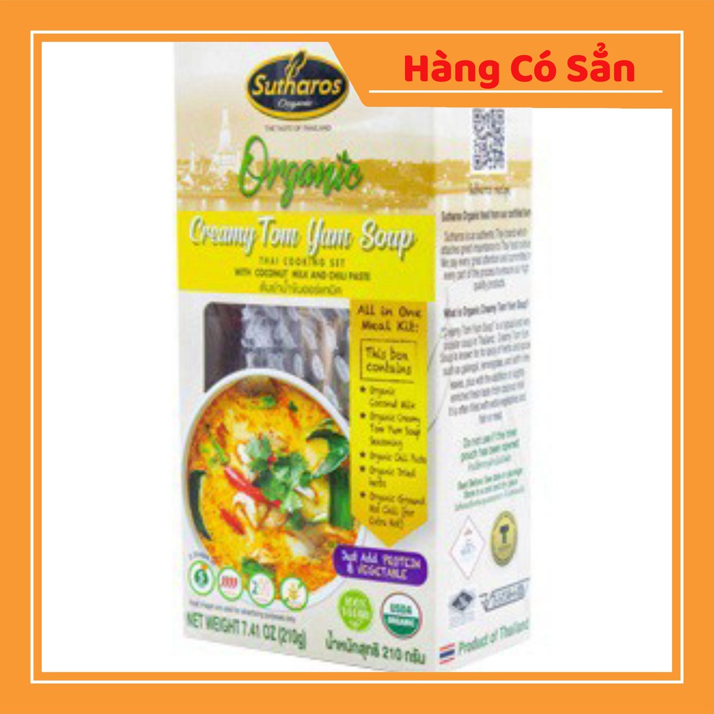 Gia vị nấu món Tom Yum nước đục Sutharos Organic Thái Lan [Hàng Có Sẵn]