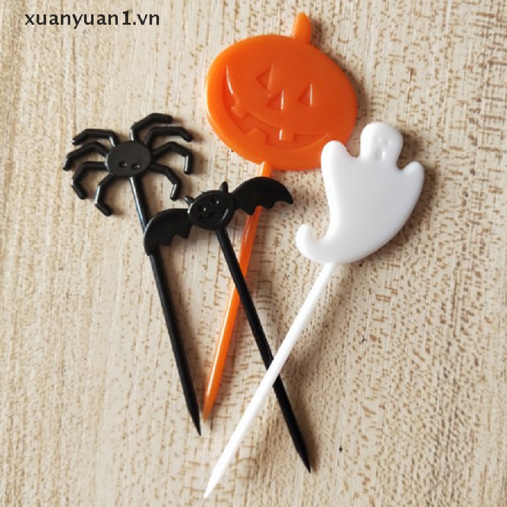 Nĩa Ăn Trái Cây Hình Hoạt Hình Phong Cách Halloween Xinh Xắn