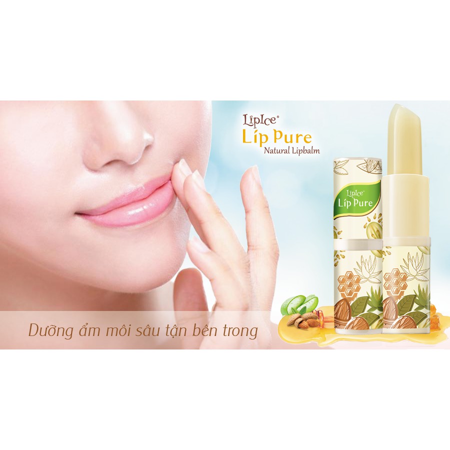 Son Dưỡng Không Màu LipIce Lip Pure 4g Hàng Chính Hãng Mềm Môi Dưỡng Ẩm Mịn Màng - HT108