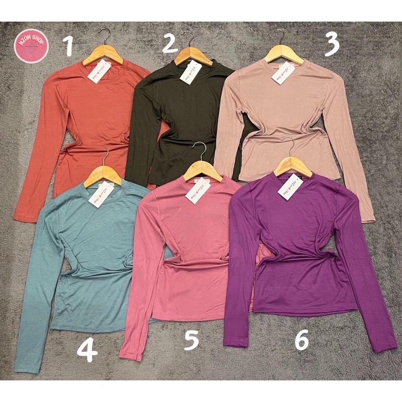 combo 3 áo tay dài cổ tròn màu ngẫu nhiên