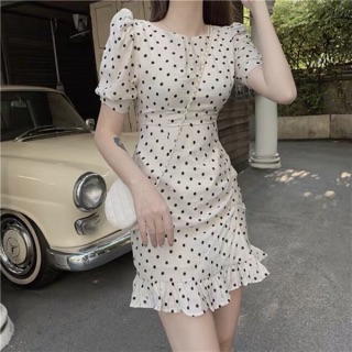 Váy be chấm bi dáng ngắn có sẵn
