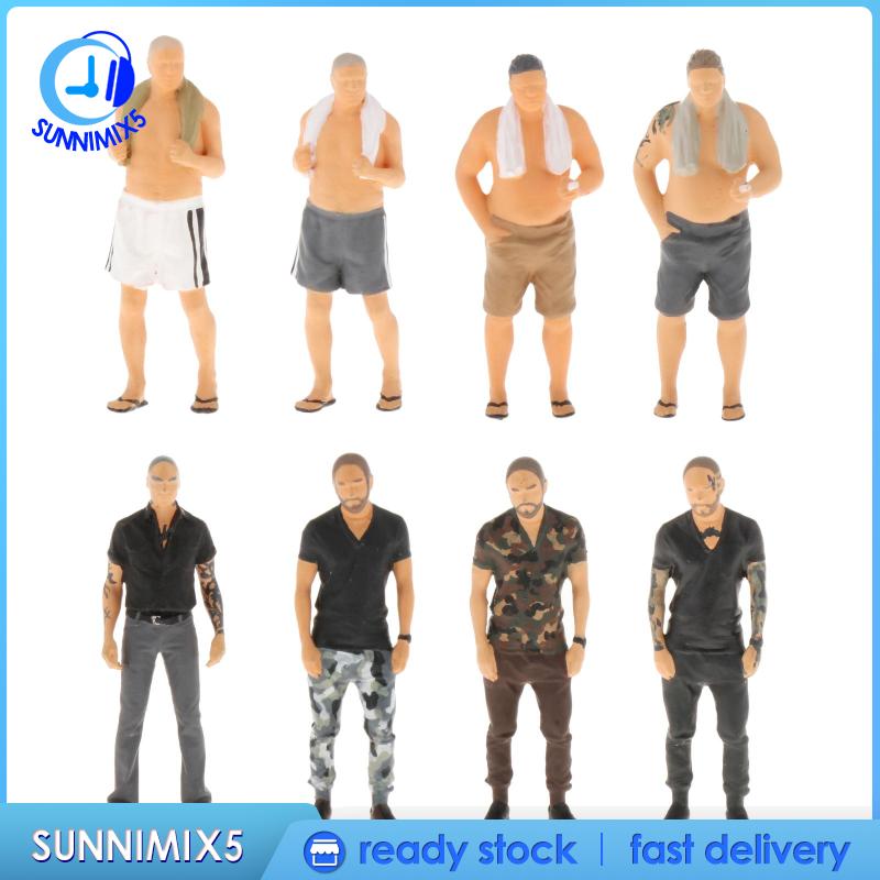 [Trend Technology]1:64th Men Figures Doll Diorama Miniature Prople Character Model for Micro Scene DIY Decor, Resin Action Figure Model Figure Statue