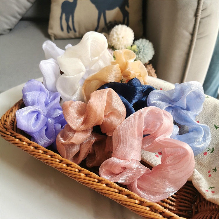Dây Buộc Tóc Vải Lưới Phong Cách Hàn Quốc Dễ Thương Thời Trang Cho Nữ