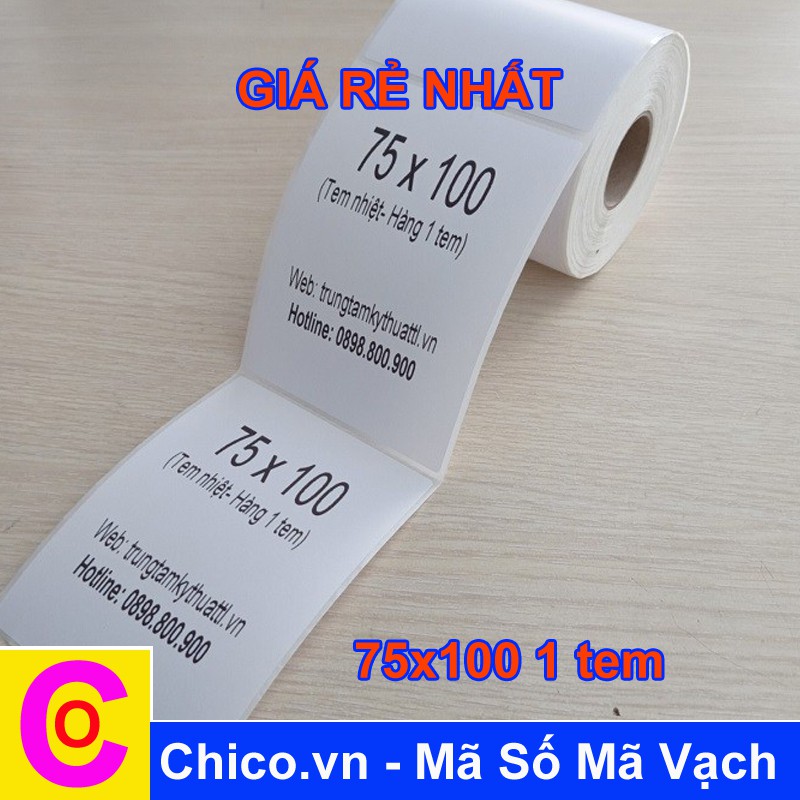 Giấy in mã vạch tem nhiệt các loại 35X22 2 tem ,50x30,58x40,78x100,75x100,80x80 chuyên dụng cho các cửa hàng Chico.vn