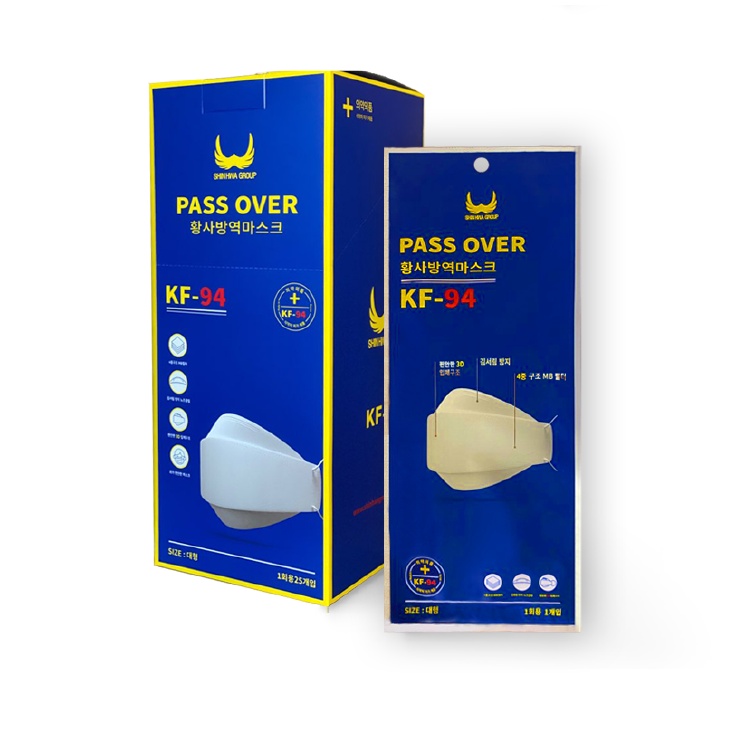 (50 CÁI) KHẨU TRANG KF94 HÀN QUỐC 4 LỚP CHỐNG BỤI MỊN 94%