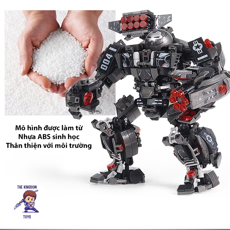 Đồ Chơi Lắp Ráp Mô Hình HulkBuster Iron Man War Machine Robot Siêu Anh Hùng Người Sắt LY76013