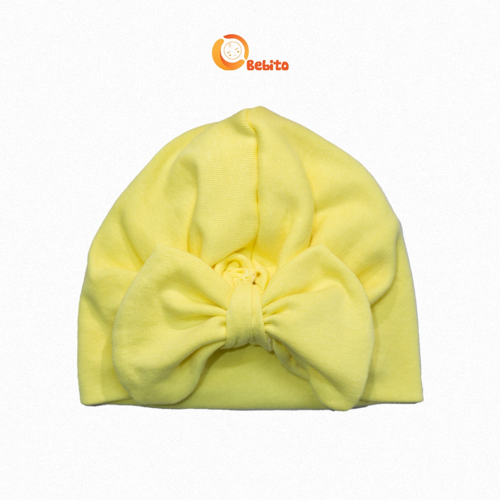 Mũ Nơ Băng Đô Cho Bé Gái Hàng Cao Cấp, Mũ Turban Bé Gái