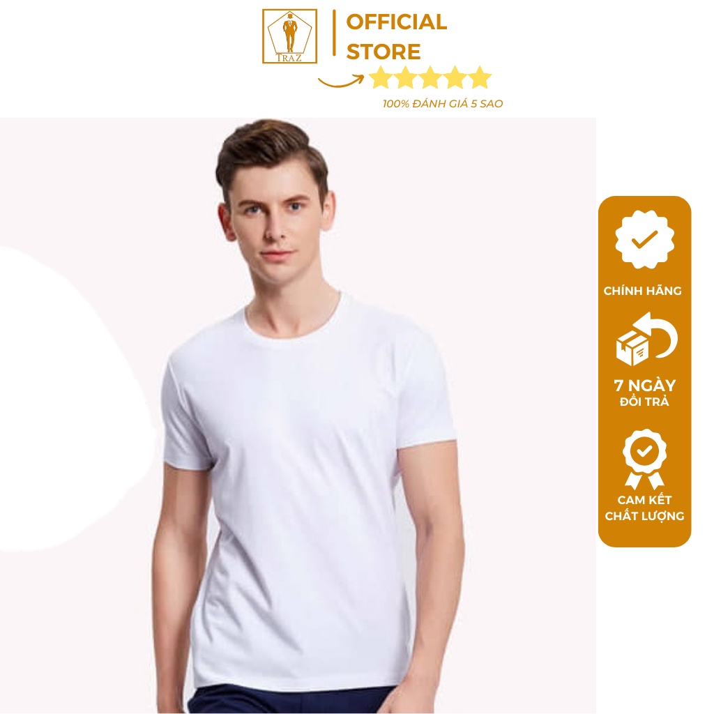 Áo thun Phông Trắng Trơn Nam nữ TRAZ Đẹp 300g Cổ Tròn Dáng Phom Rộng Cộc Tay Lỡ Unisex