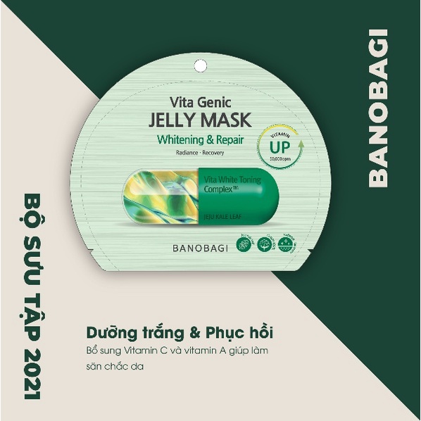 Mặt Nạ Bổ Sung Vitamin BANOBAGI VITA GENIC JELLY MASK WHITENING &amp; REPAIR 30ml mẫu mới 2021 - HAJAKO