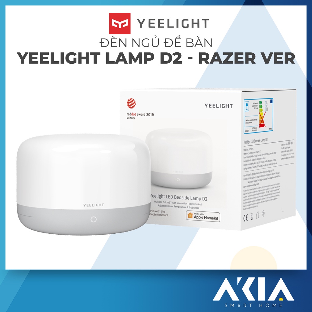 Đèn Ngủ Để Bàn Yeelight D2 - YLCT01YL - Đèn Led Trang Trí Phòng Ngủ, Đổi Màu, Tương Thích HomeKit, Razer