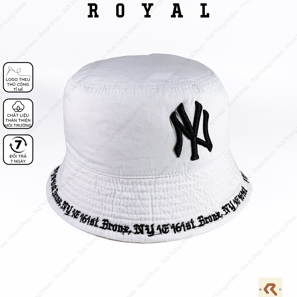 Mũ Bucket ny mlb nón tai bèo vành cụp mlb new era vải kaki cotton Hàn 2 lớp - Royal Shop