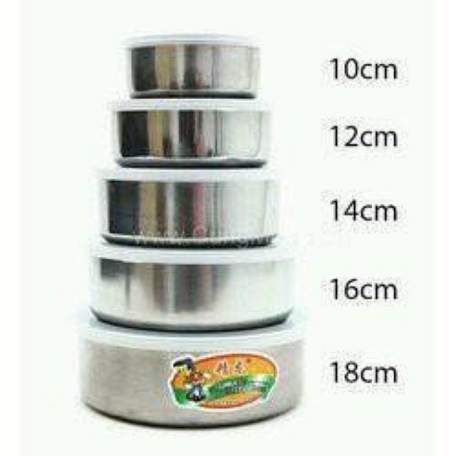 Bộ 5 bát inox 1 lớp
