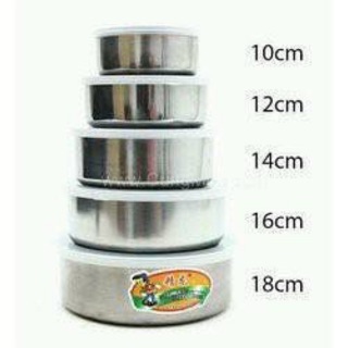 Bộ 5 bát inox 1 lớp