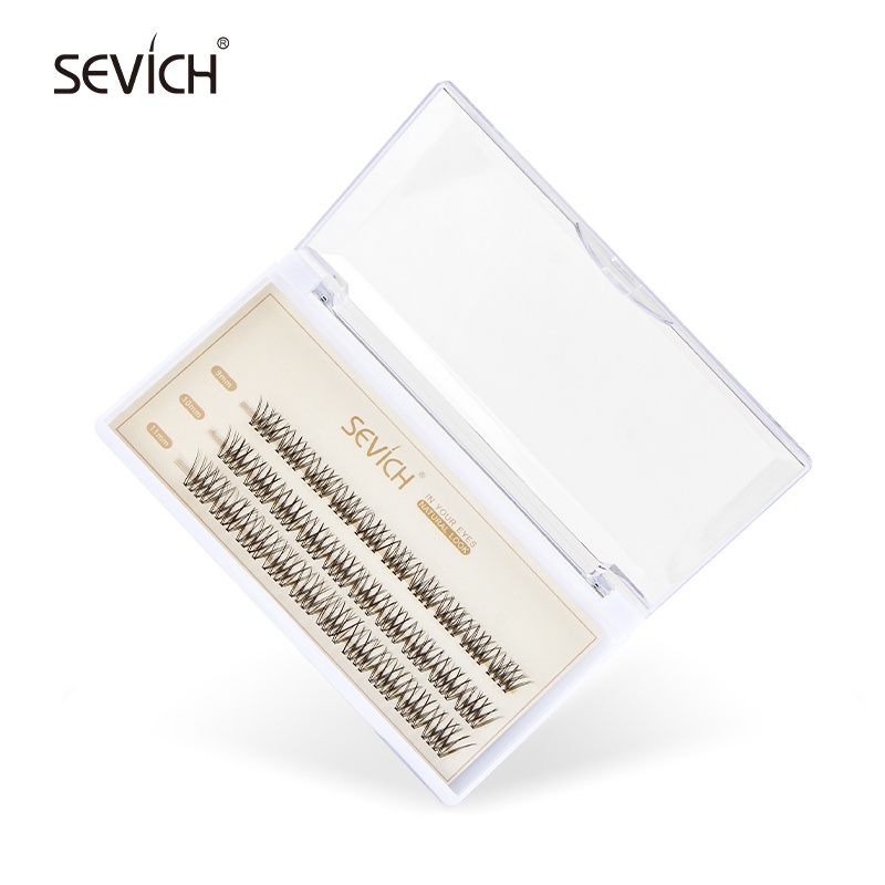 Hộp 120 cụm lông mi giả SEVICH cong tự nhiên
