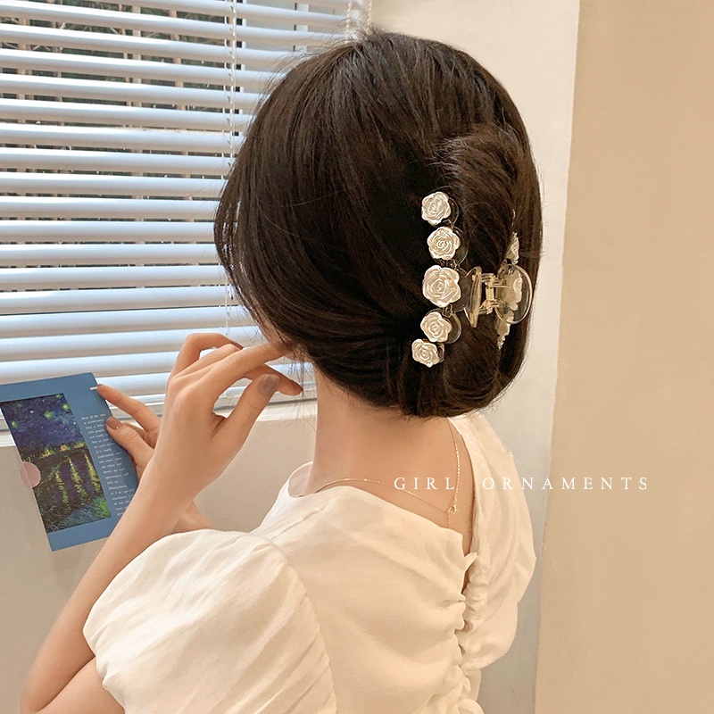 Kẹp Tóc Hình Hoa Trà Cỡ Lớn Phong Cách Nhật Hàn Xinh Xắn Cho Nữ