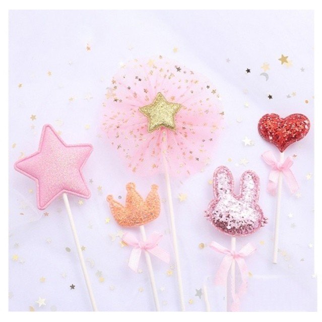 que cắm bánh kem [FREESHIP] set cắm tai thỏ siêu dễ thương