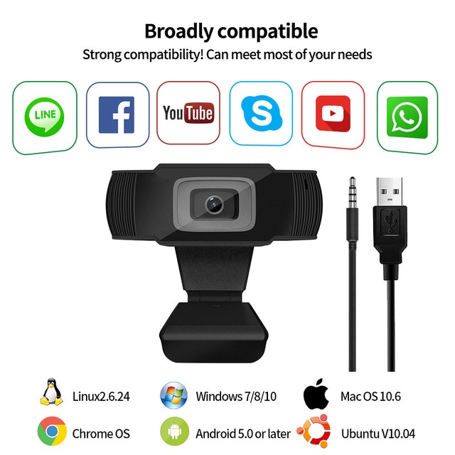 Webcam Máy Tính, Camera Có Mic 720P / 1080P Full HD - Học Online, Gọi Video Hình Ảnh Sắc Nét