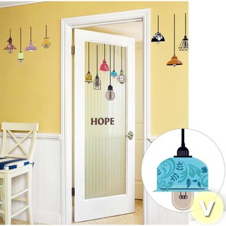 Decal dán tường Đèn trần thả rủ
