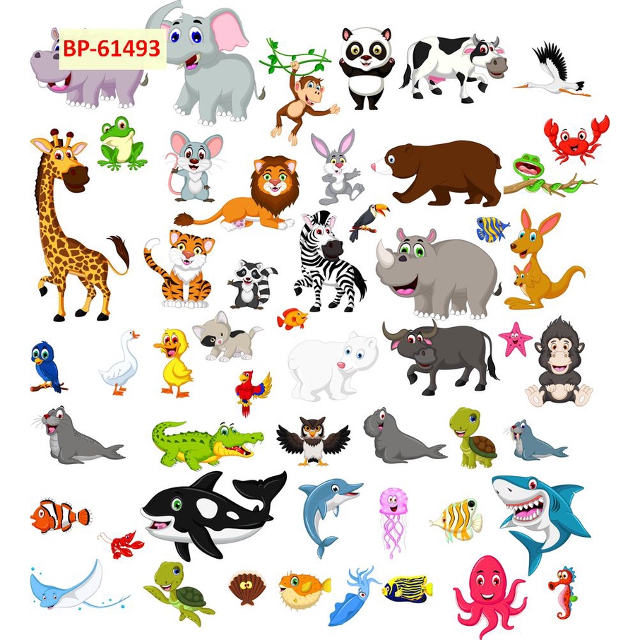 Tranh 3D Dán Tường Phòng Trẻ Em HOẠT HÌNH Nhiều Chủ Đề