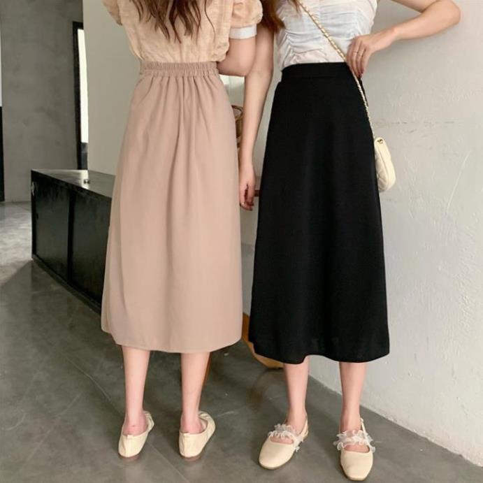 Yena Chân Váy Midi Chữ A Lưng Cao Màu Trơn Hợp Thời Trang | BigBuy360 - bigbuy360.vn