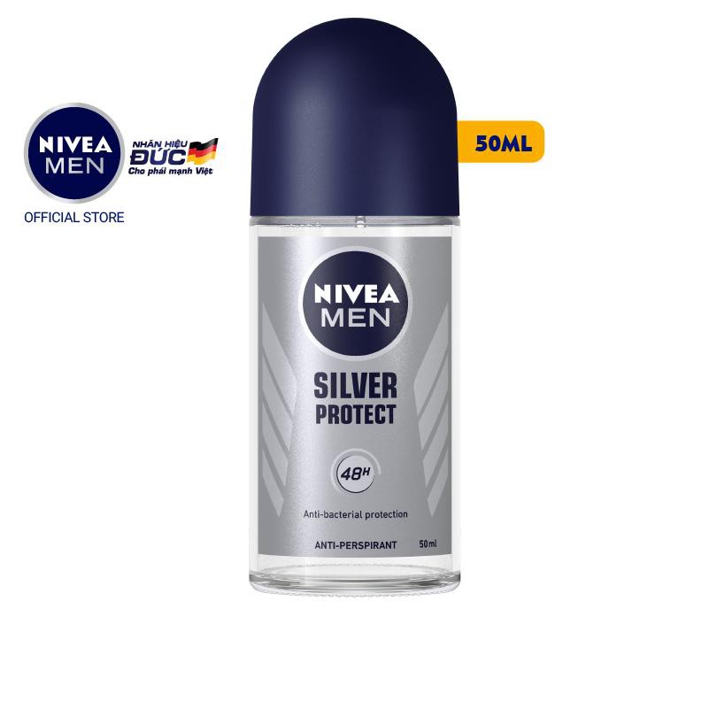 Lăn ngăn mùi Nivea Men phân tử bạc ngăn khuẩn gây mùi vượt trội 50ml 83778