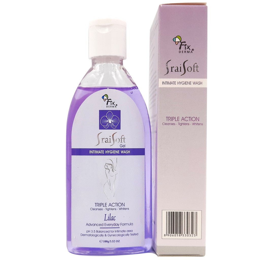 Gel Vệ Sinh Phụ Nữ Khử Mùi, Giữ Ẩm, Se Khít Fixderma Srai Soft Gel  - Lilac Hoa Tử Đinh Hương 100g