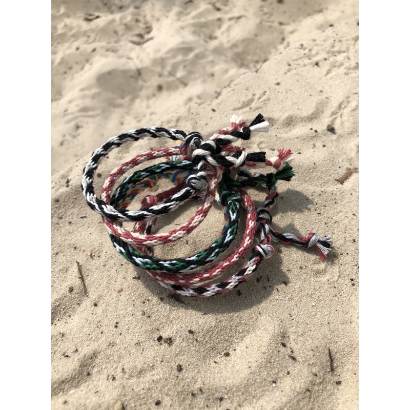 Vòng tay Kumihimo tết chỉ handmade - sợi lớn
