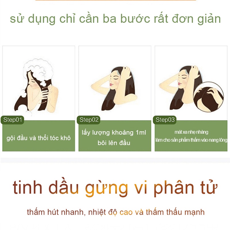 Bộ dầu gội ngăn rụng tóc dầu gội chống rụng tóc chết xuất gừng tươi có thể kích mọc tóc nhanh