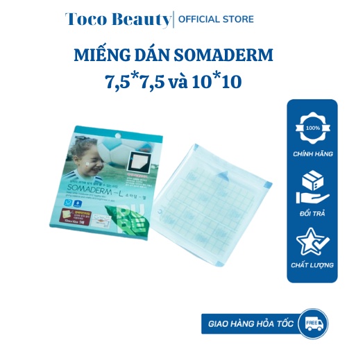 Miếng dán hút mủ/mụ n & làm lành vết thương Somaderm – L – Hàn Quốc, 7.5 x 7.5, 1 miếng/hộp