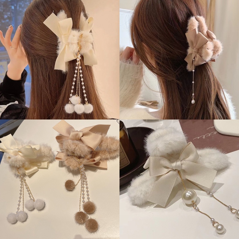 Kẹp GắP TóC Lông Nhung ThờI Trang Cho Nữ