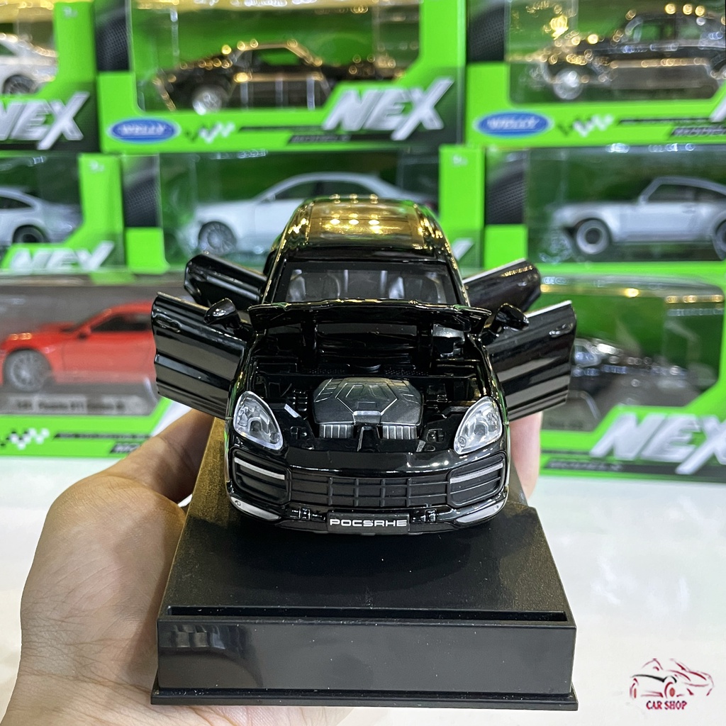 Mô hình xe ô tô Porsche Cayenne tỉ lệ 1:32 hãng Double Horses màu đen