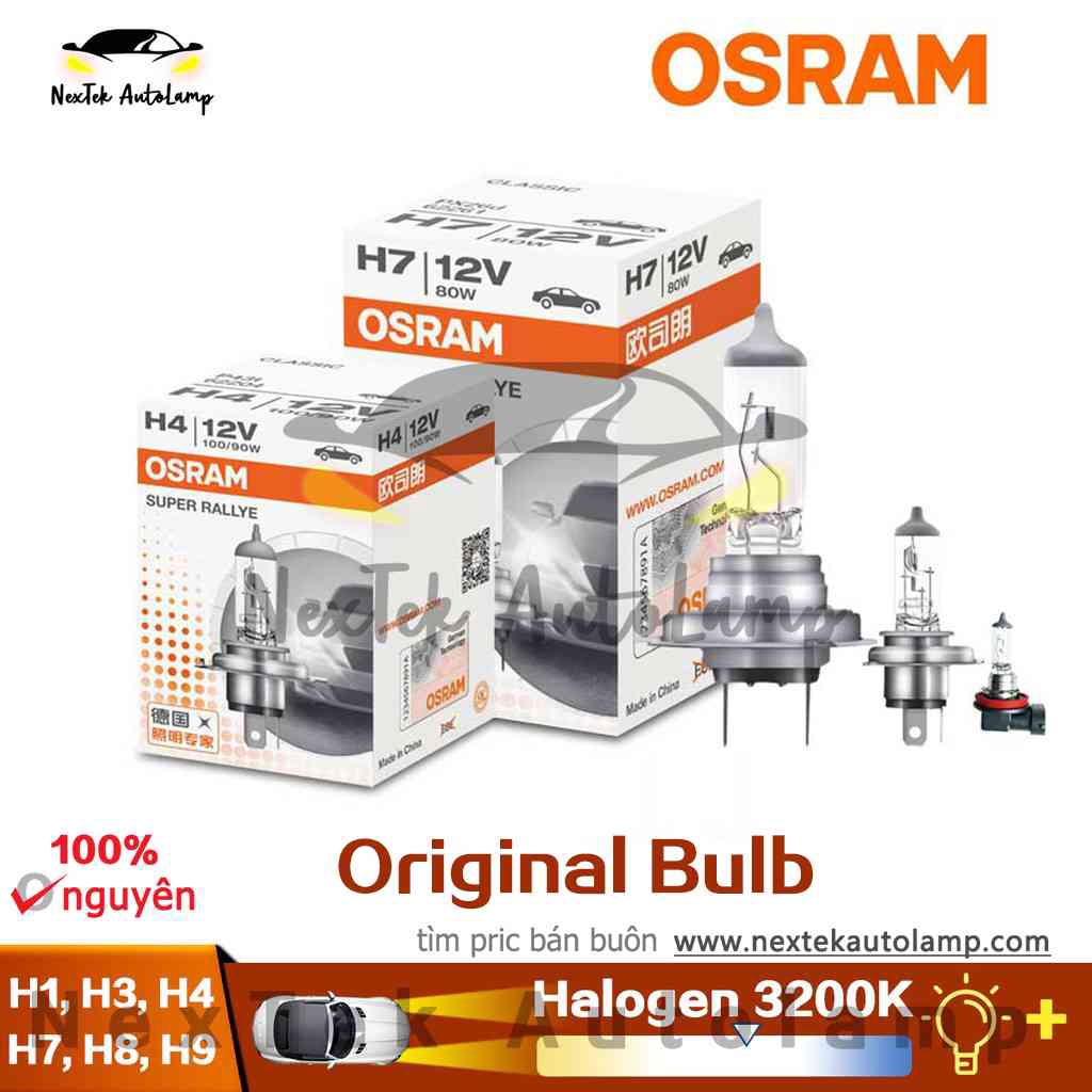 OSRAM Original 12V 24V Xe Tải Xe Tải Động Cơ Xe Tải Bóng đèn Halogen H1 H3 H4 H7 H8 H9 H11 3200K Hiệu Quả Về Chi Phí(1 bóng đèn)