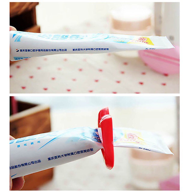Kẹp bóp kem đánh răng giúp tiết kiệm thiết kế hình đôi môi độc đáo tiện dụng
