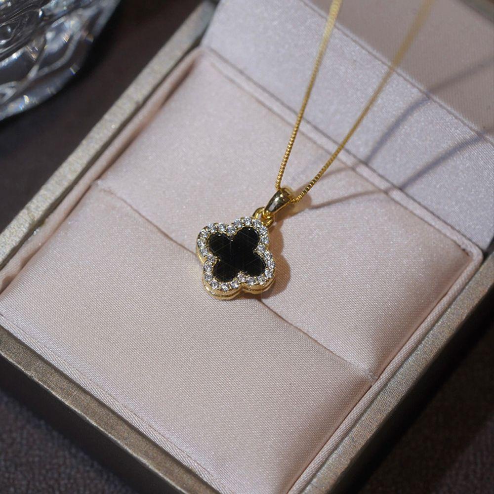 Vòng Cổ Choker Mặt Cỏ Ba Lá Đính Vỏ Sò Phong Cách Cổ Điển Cá Tính Dành Cho Nữ