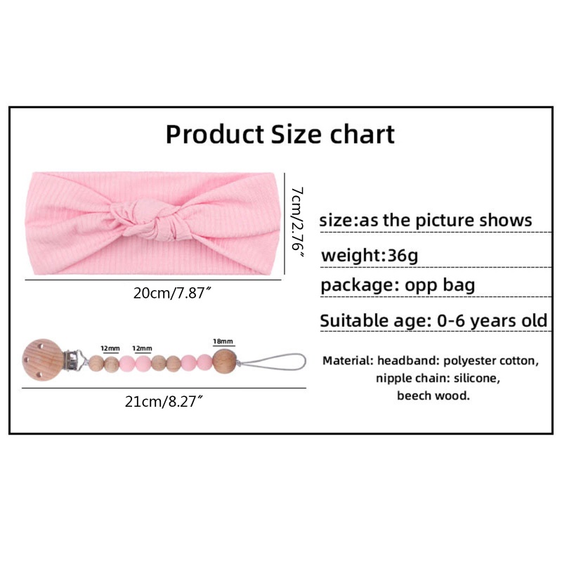 Bộ 2 Món Phụ Kiện Giá Đỡ Núm Vú Giả + Băng Đô Nơ Dễ Thương Cho Bé