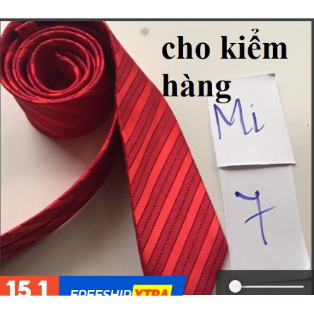 combo 42 cà vạt nơ chuông nữ đỏ tươi+ 27c cà vạt Mi (không hộp)