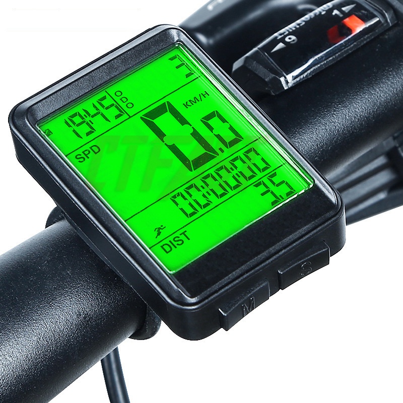 Đồng hồ xe đạp không dây CTFAST-INBIKE đo vận tốc, quãng đường, thời gian màn hình LCD chống nước