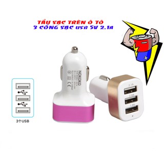 Tẩu Sạc Xe Hơi 3 USB 5V-2.1A