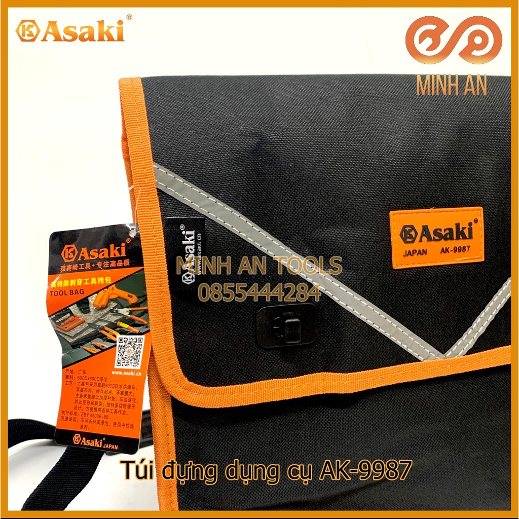 Túi đeo vai đựng dụng cụ đồ nghề [CHÍNH HÃNG] Asaki AK-9987