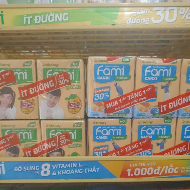 Sữa Fami ít đường lốc 6x200ml