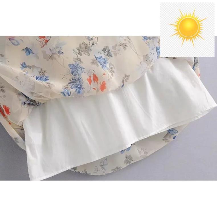 Váy maxi voan QCCC hoạ tiết hoa nhẹ nhàng nữ tính hàng TQXK xuất khẩu (ảnh thật ở cuối) - AK20
