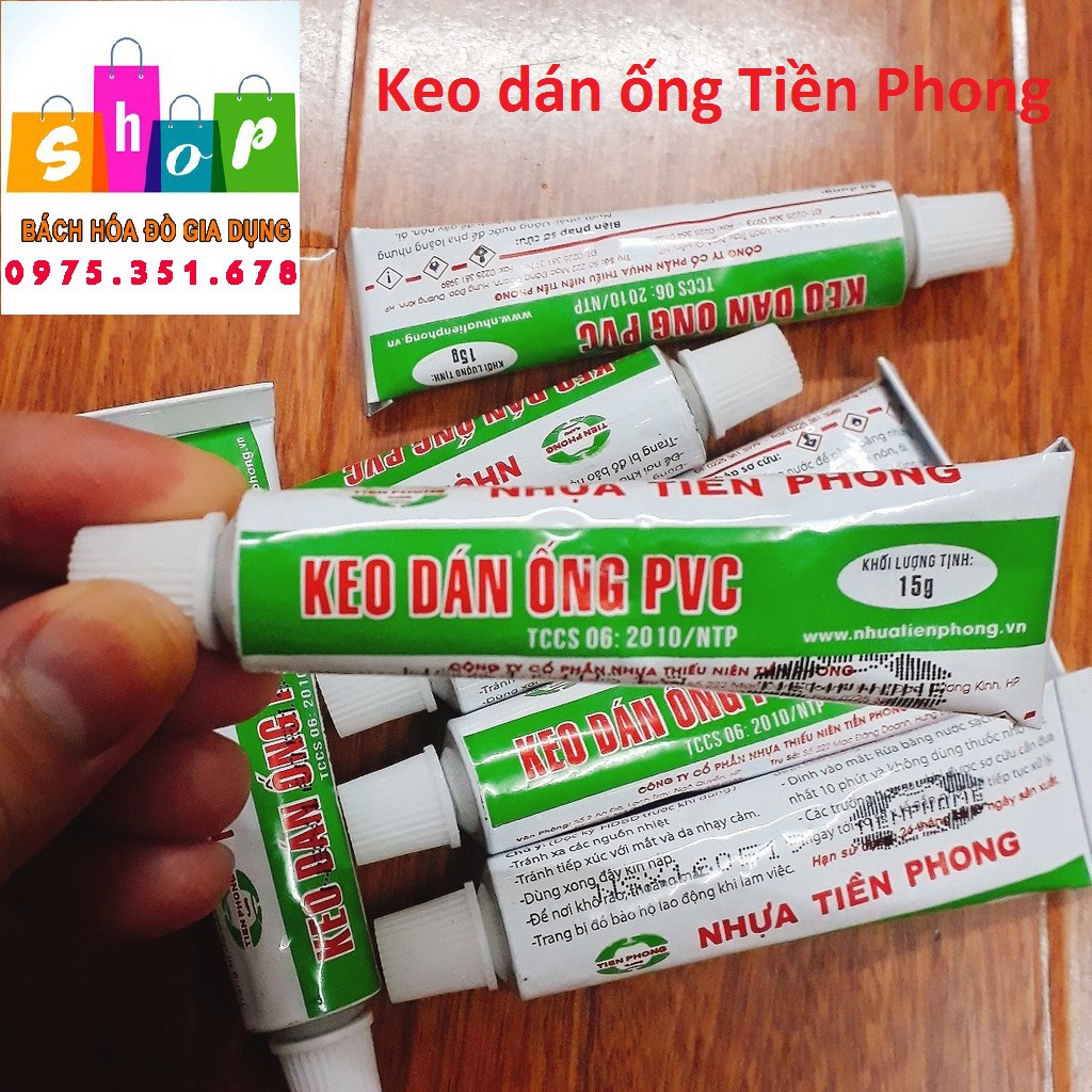 Keo dán ống nhựa PVC Tiền Phong 15g, 50g-Giadung24h