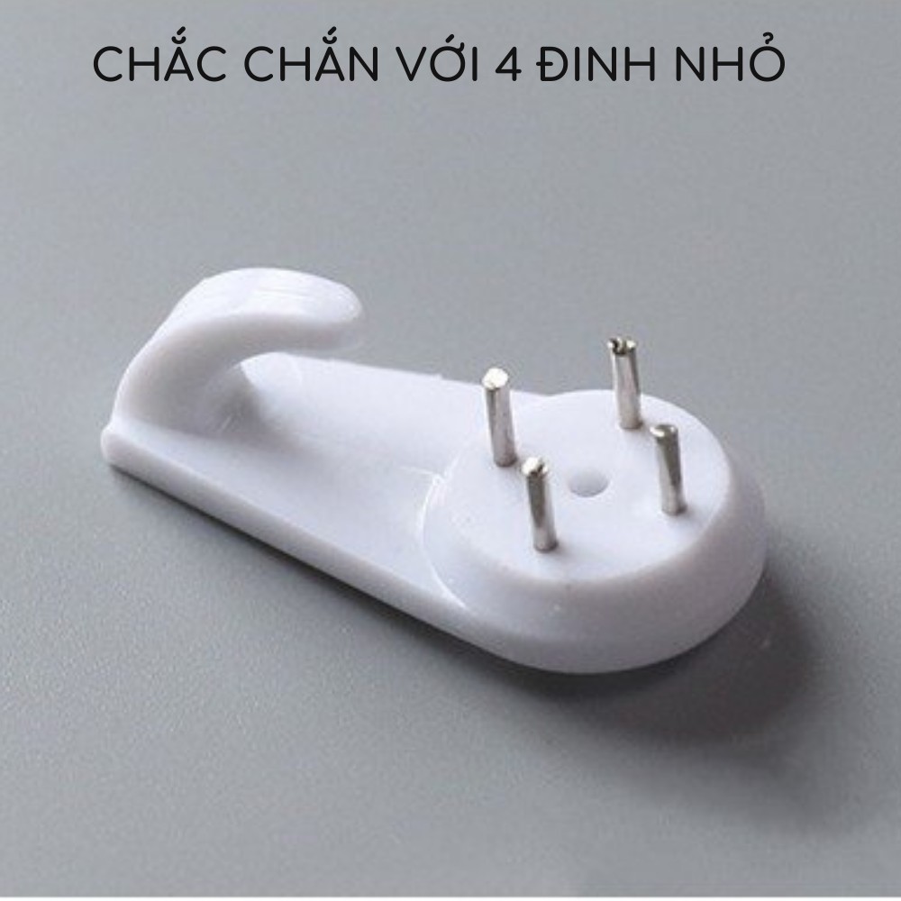 Móc treo tường đóng đinh treo khung ảnh móc chìa khóa mũ nón chìa khóa đồ gia dụng trong nhà bằng nhựa mini