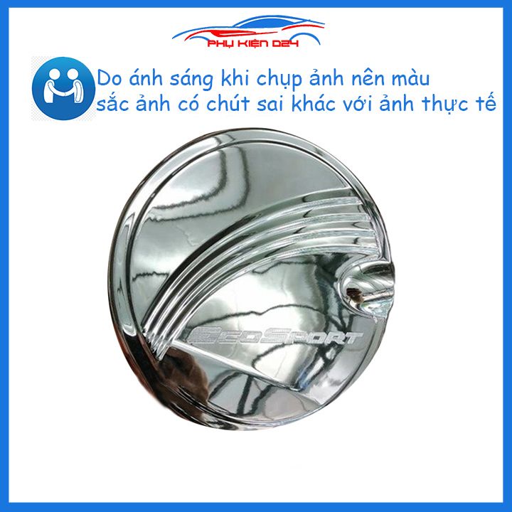 Ốp nắp bình xăng Ecosport 2018-2019-2020-2021 mạ crom chống trầy trang trí ô tô