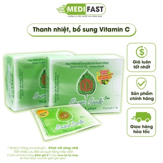 Bột sủi thanh nhiệt Sensa cools Hộp 6 gói - giải độc gan, nóng trong người, đau họng - từ Chanh, vỏ quế, Vitamin C