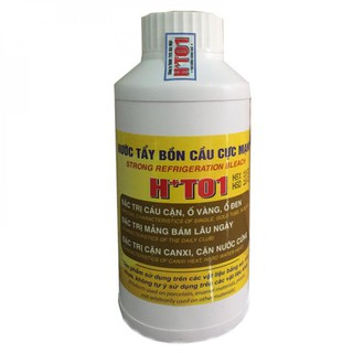Chất tẩy cặn mảng bám bồn cầu, men sứ, cặn canxi vòi sen inox, cặn đá nhân tạo HT01 500ml