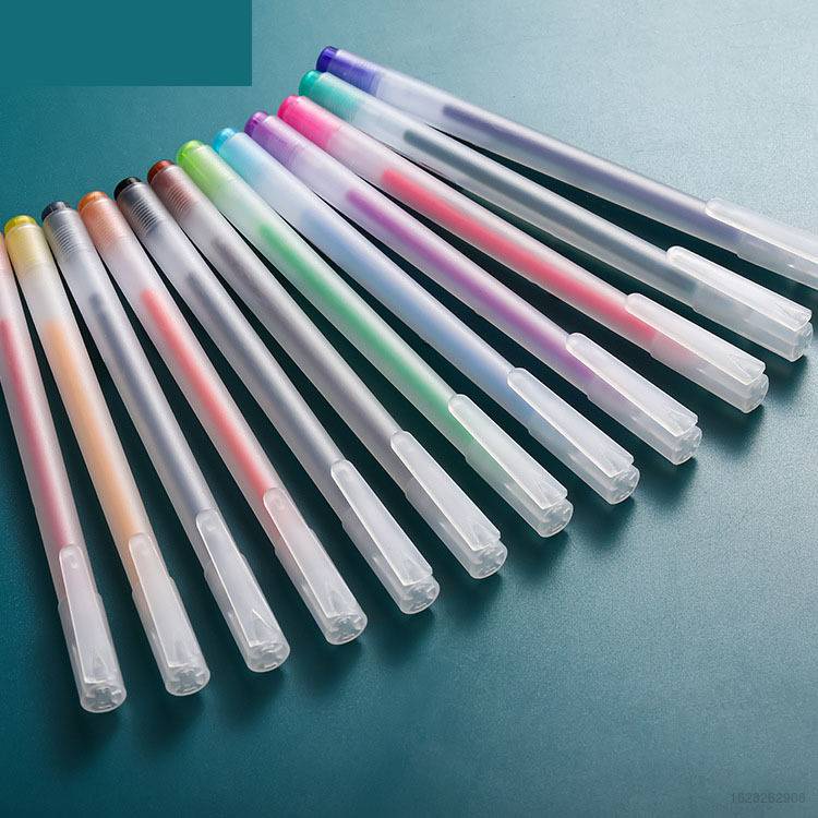 Set 12 Bút Bi Nước Ngòi 0.5mm Chất Liệu Khô Nhanh Nhiều Màu Sắc